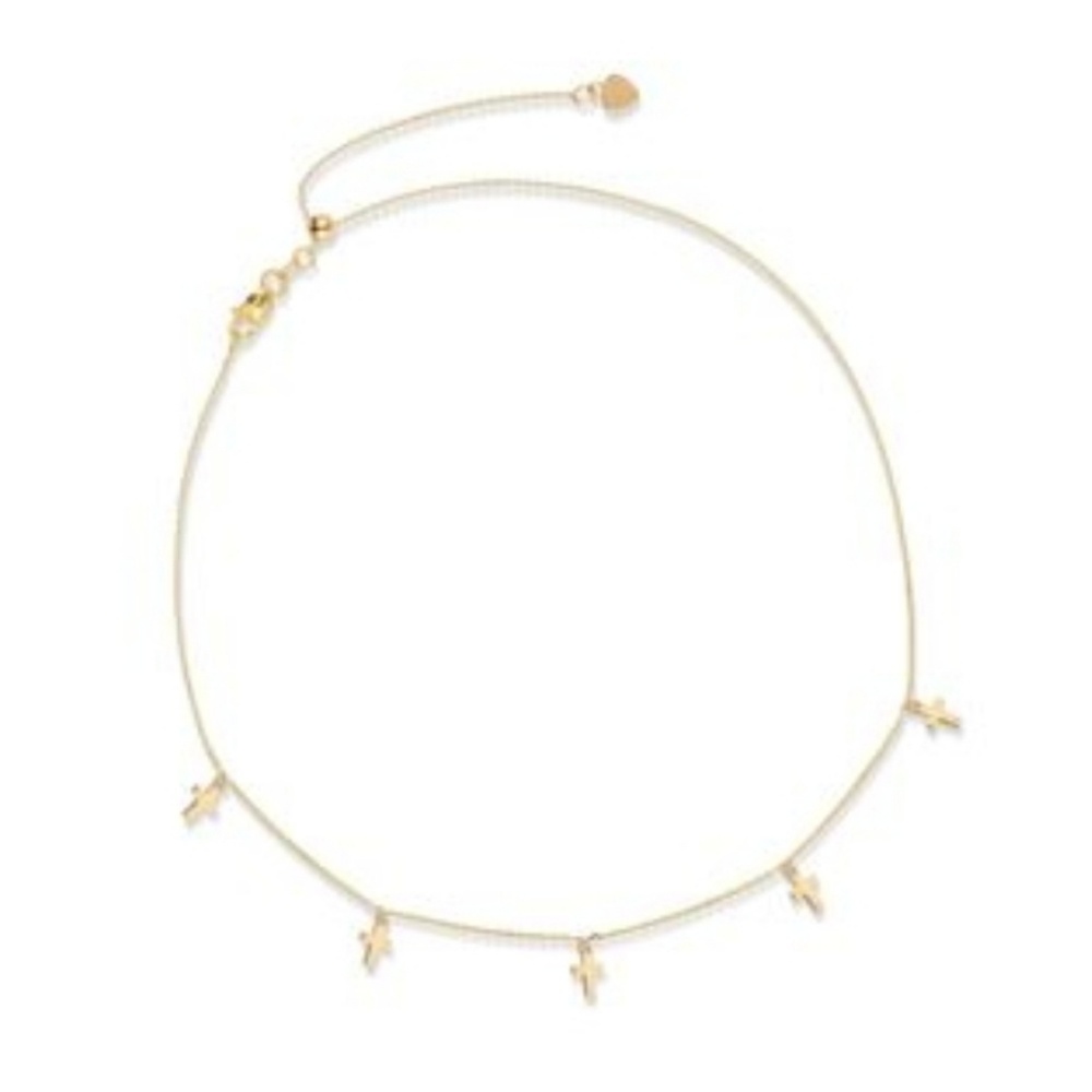 14kt Yellow Gold Multi-Cross Choker Necklace